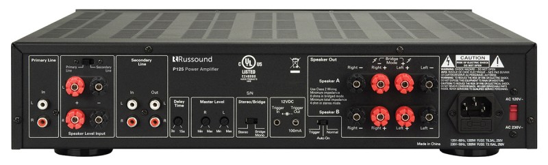 P125-Amplificador de dos canales, 125 W, fuente dual