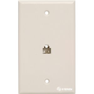 300-204WH-Placa de pared con jack RJ11 de 4 contactos, blanca