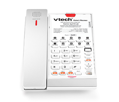 CTM-A2411-BATT-Teléfono inalámbrico analógico contemporáneo de 1 línea con respaldo de batería