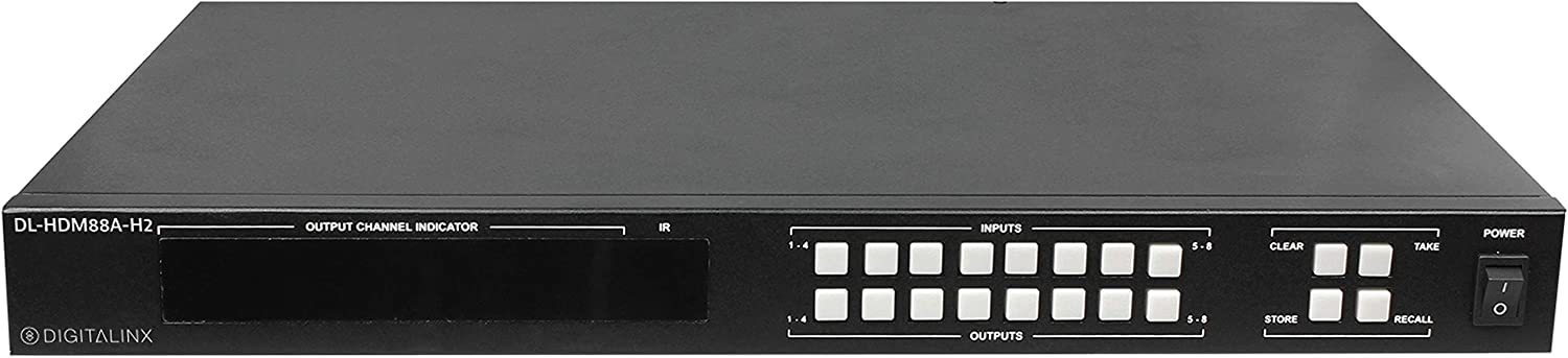DL-HDM88A-H2-DigitaLinx 8x8 HDMI 2.0 Matrix Switcher