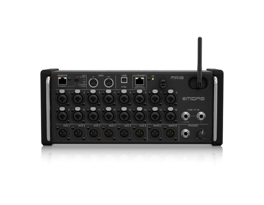 MR18-MEZCLADOR DIGITAL 18 ENTRADAS, WIFI E INTERFAZ DE AUDIO USB MULTICANAL