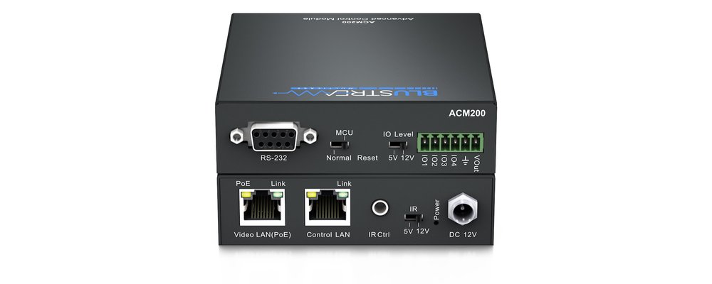 ACM200Multicast Advanced Control Module for TCP/IP, RS-232 and IR Control of Blustream Multicast Systems with Web GUI