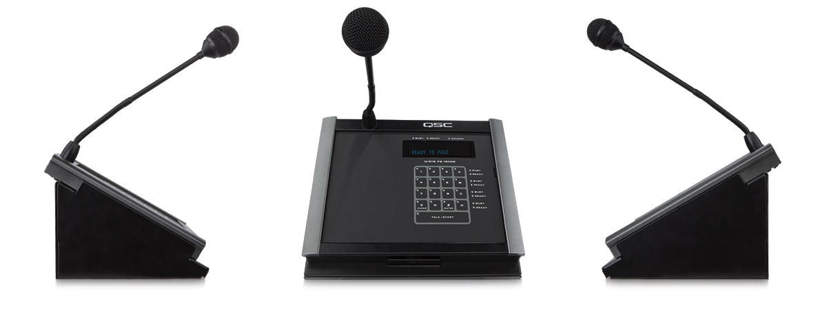 PS-1600G-Estación de localización con teclado de comandos y micrófono de cuello de ganso