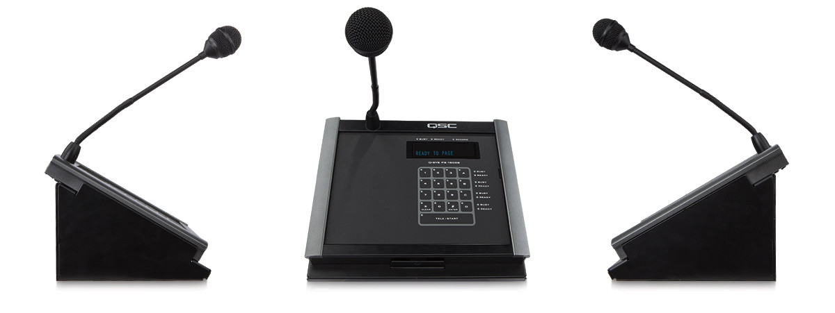 PS-1650G - Estación de voceo a muro de 16 botones asignables a funciones, disponible con micrófono tipo cuello de ganso (G)