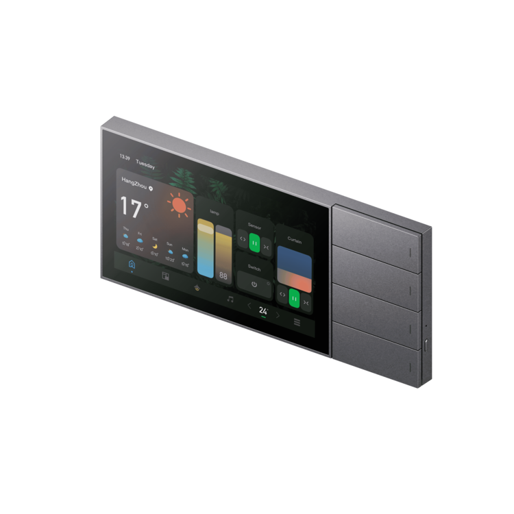 LS227 Nature 7 PRO BLACK Panel de control de pantalla completa y puerta de enlace inteligente