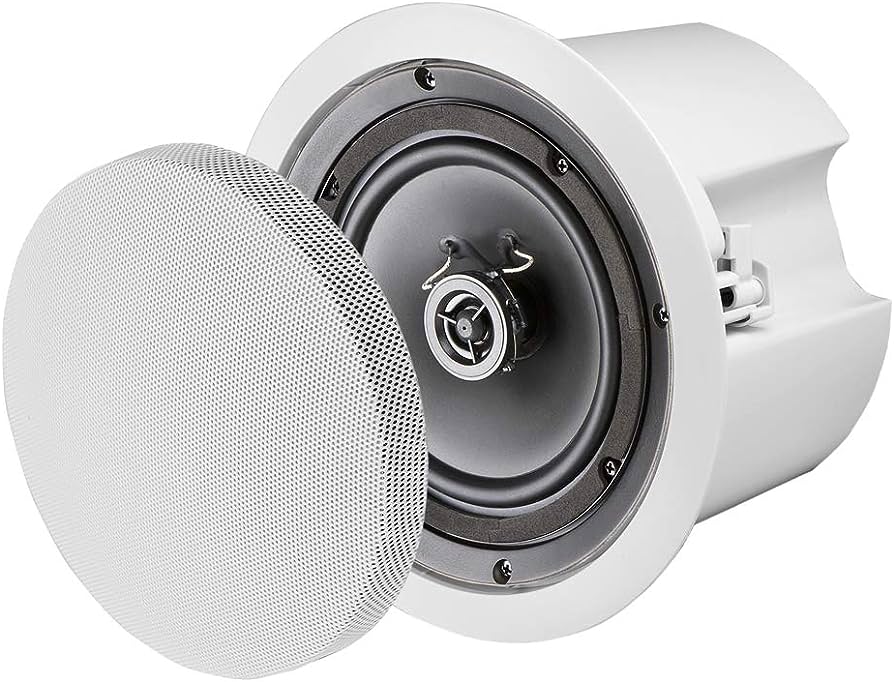 ICE620ST Parlante de techo comercial de 6,5" de 2 vías y 70 V con retrocámara
