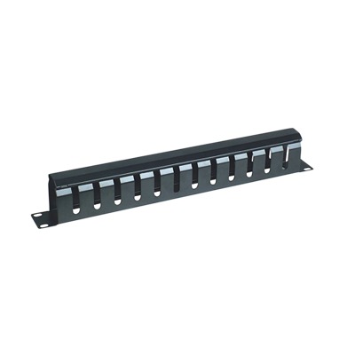 LPCM-04 Organizador de Cables Horizontal de 1U para Rack de 19" con Cubierta Metálica