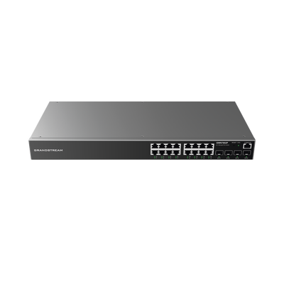GWN7802P Switch Gigabit PoE+ Administrable / 16 puertos 10/100/1000 Mbps + 4 Puertos SFP Uplink / Hasta 240W / Compatible con GWN Cloud