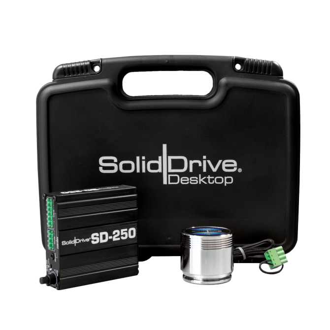 SD-1DESKTOP-250 Kit de escritorio con actuador SolidDrive con amplificador SD-250 para cualquier superficie