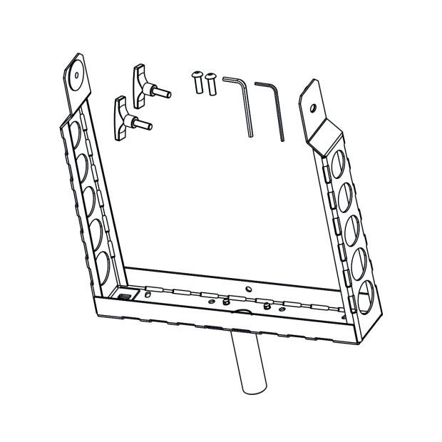 ES1.0/ESD15/EX15 Vertical Bracket incluidos dos pernos de conexión - negro