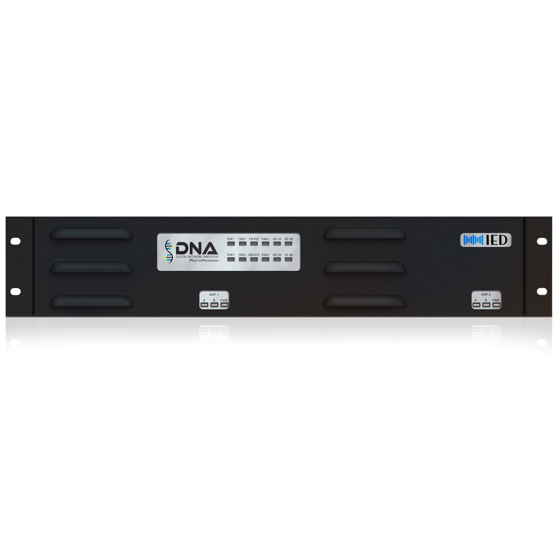 DNA2404CL Amplificador de 4 canales de 70,7 voltios con certificación UL-1711 serie DNA2404CL con audio de red CobraNet ®