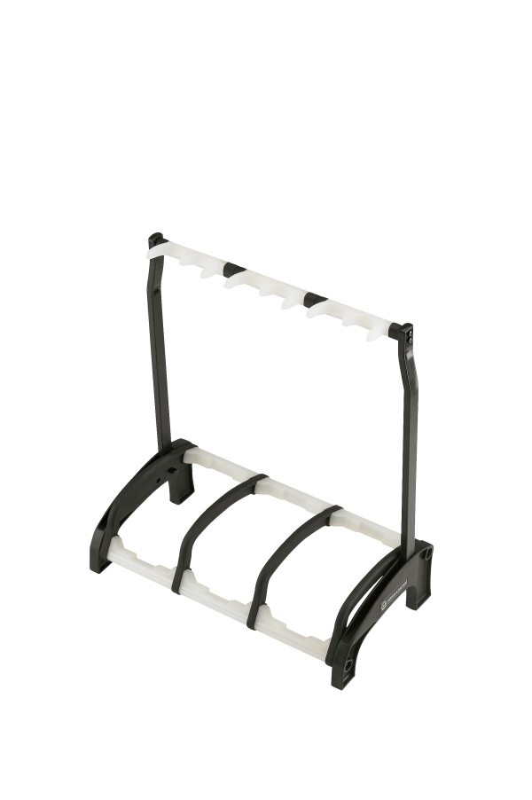 KM17513-016-00 Soporte para tres guitarras »Guardian 3« negro con elementos de soporte translúcidos