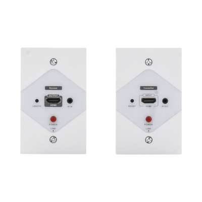 TT372W Kit Extensor HDMI en PLACAS DE PARED para distancias de 40 metros / Resolución 1080P @ 60 Hz / Cat 6/6A/ 7 / HDR/ Cero Latencia / Soporta Control Remoto / Placa de pared de 2.74 x 4.49 (tamaño estándar de EE.UU.).