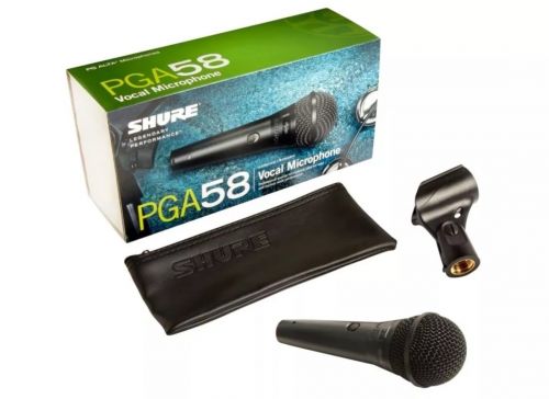 PGA58-QTR vocal dinámico cardioide.Con interruptor,ideal cantantes y coros,cable1/4"