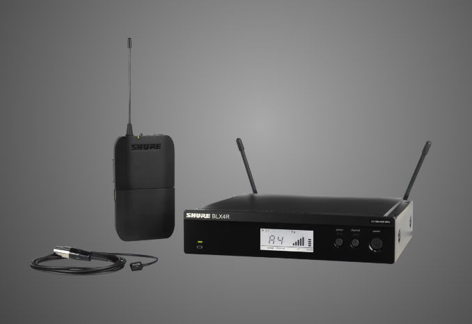 BLX14R/W93 Sistema Inalámbrico de Presentador Montable en Rack con Micrófono de Solapa Miniatura