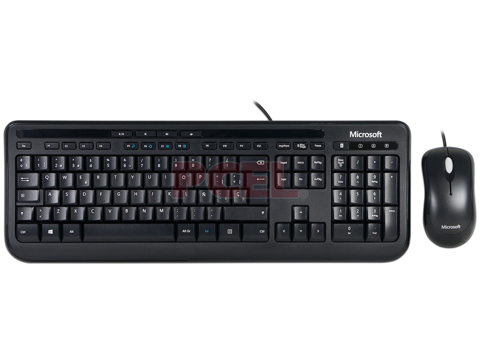 APB-00004 / 3J2-00008 Teclado y Mouse Microsoft Desktop 600 con teclas silenciosas y a prueba de líquidos, USB, Color Negro