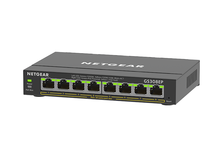 NG-GS308EP Conmutador Gigabit Ethernet Plus PoE+ de 8 puertos (62 W) - Serie 300