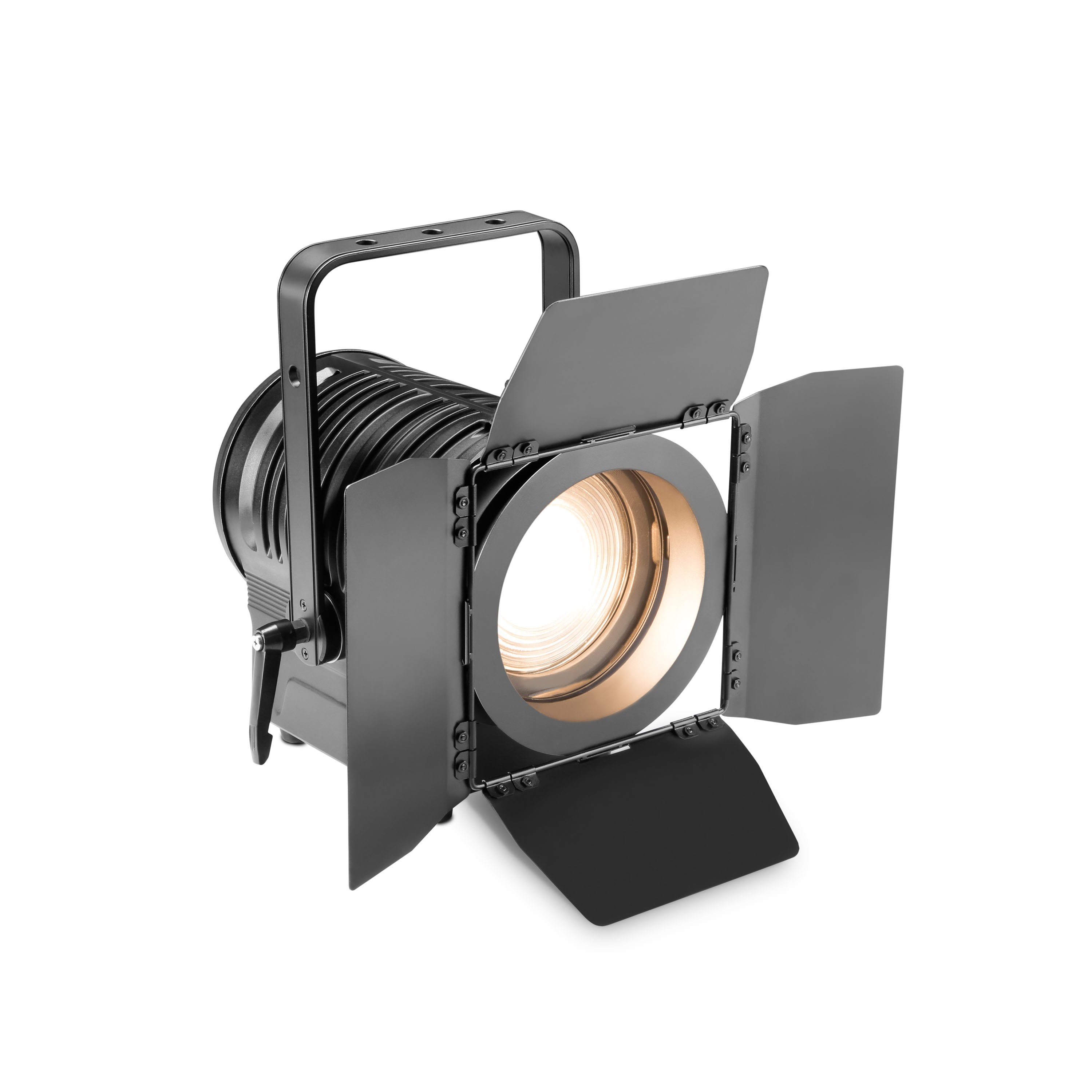 CLTS200WW Foco de teatro con lente Fresnel y LED blanco cálido de 180 W en carcasa negra