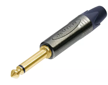 Plug Neutrik 1/4 Ts Contacto Oro Chasis Negro Np2x-b