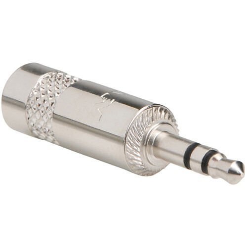 NEUTRIK NYS231L Rean Stereo 3-Pole 3.5mm Plug, Crimp Strain Relief, Nickel/Silver