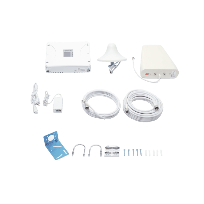 EP20M-5B-FK  Kit Amplificador de Señal Celular 5G, 4G, 3G, VoLTE y Voz convencional. Funciona con Todos los Operadores. Soporta Múltiples Dispositivos y Tecnologías. Hasta 1200 metros cuadrados de Cobertura