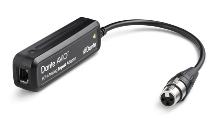 Adaptador de entrada analógica Audinate Dante AVIO de 1 canal