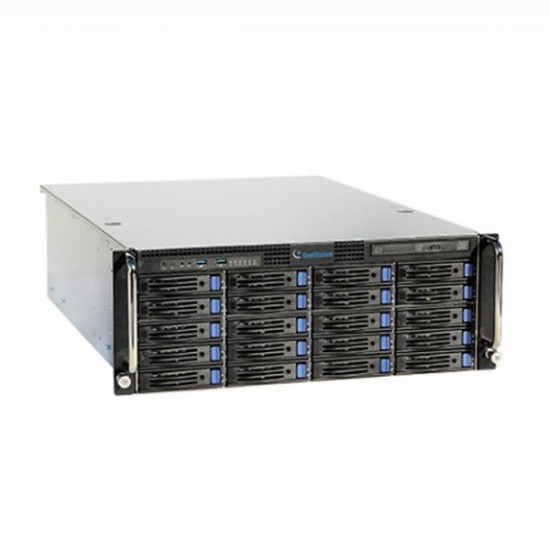 UVS-VMS-i9U20-32A eovision UVS-Ultra VMS HotSwap System 20-Bay 32 Channel 4U VMS Intel i9 16GB RAM 256 GB SSD 32 Camera Maximum with GV-VMS Software - No HDD