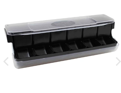 BCD6000BK Portacondimentos de barra Garnish Station con (6) insertos negros