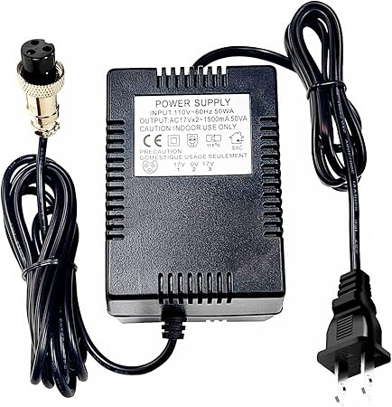 Fesasn 171500 Adaptador de corriente de 17 VAC 1500 mA para mezclador Yamaha, mezclador Yamaha, Yamaha Mg10xu, mezclador Yamaha Mg10xu, MG10xuf MG82X