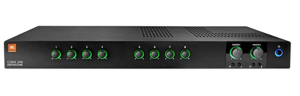 CSMA240 JBL Professional CSMA240 Commercial Series - Mezclador/amplificador de audio alimentado por dos canales de 40 W