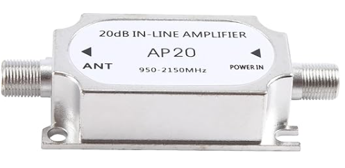 Lizusidtsy Amplificador en LíNea AP20 Satellite 20DB 950-2150MHZ Amplificador de SeñAl para Antena Cable Run Channel Strength