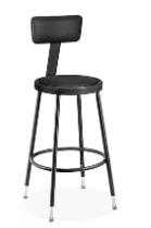 Shop Stool with Backrest 