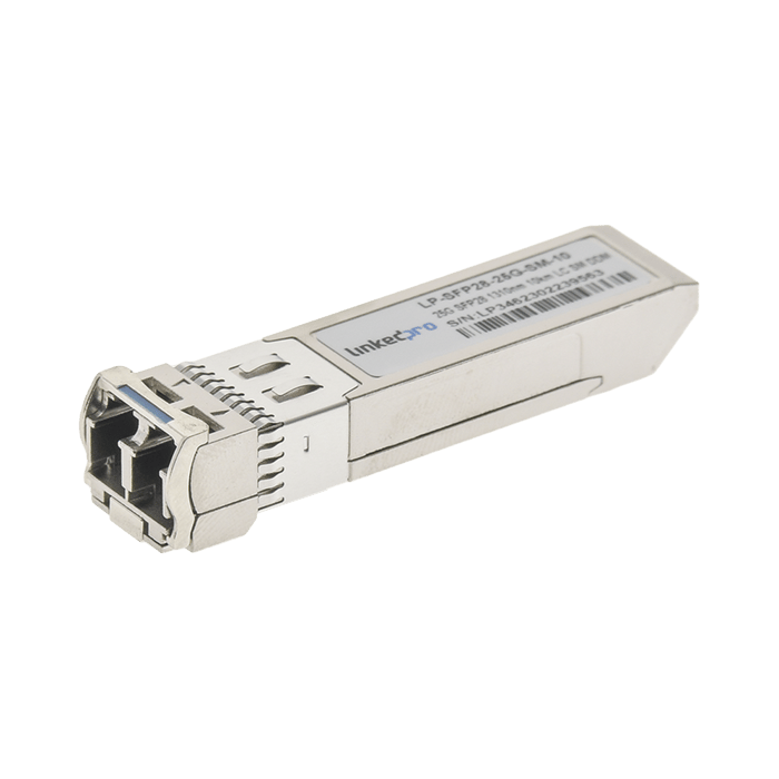 LP-SFP28-25G-SM-10  Transceptor Óptico SFP28 (Mini-Gbic) / Monomodo 1310 nm / 25 Gbps / 25GBASE-LR / Conectores LC/UPC Dúplex / DDM / Hasta 10 km