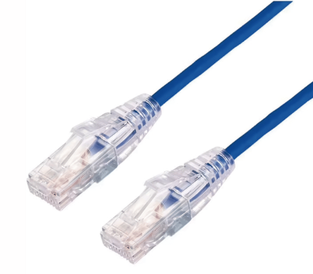 LP-UT6A-200-BU28 Cable de Parcheo Slim UTP Cat6A - 2 m Azul, Diámetro Reducido (28 AWG)