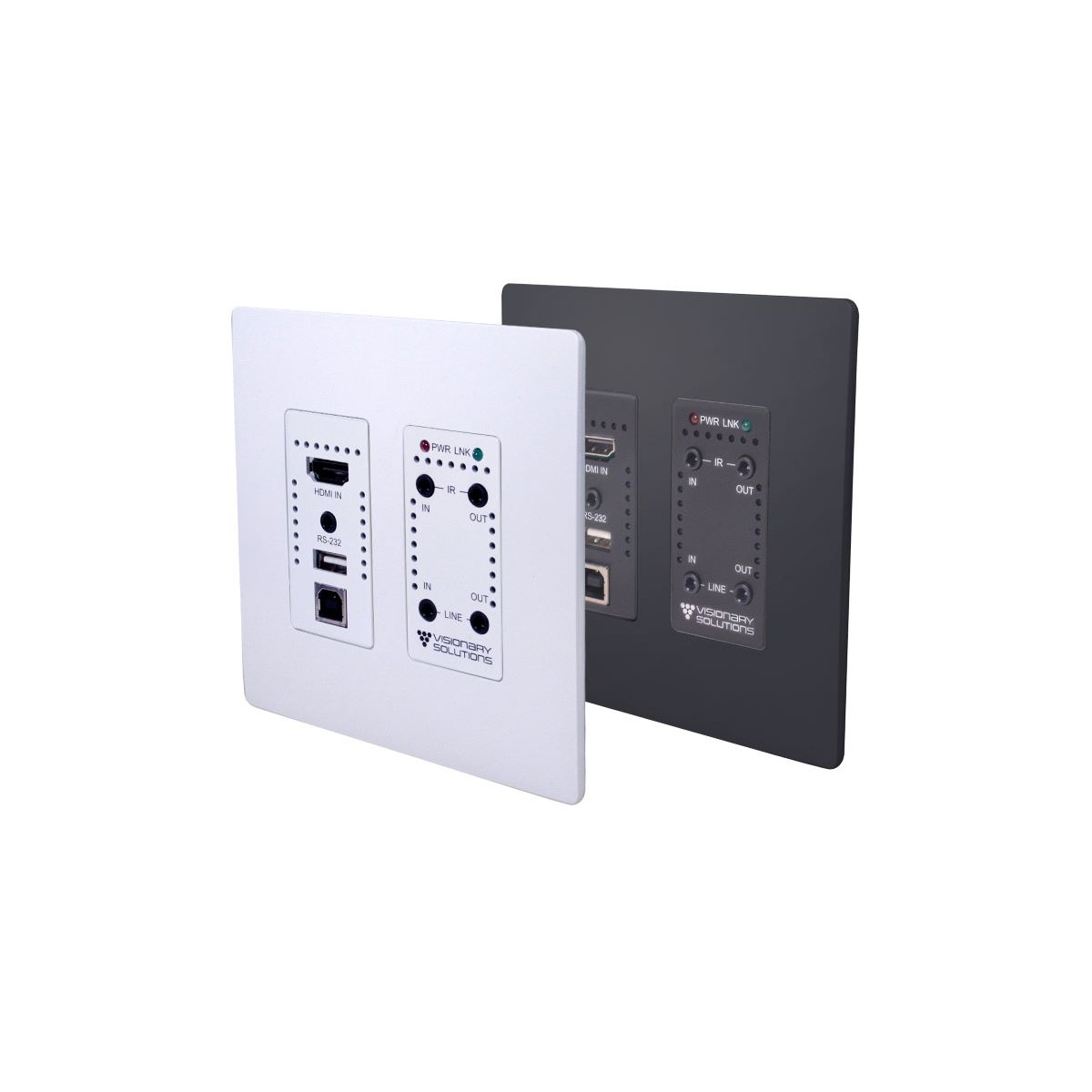 DuetE-WP-BLACK   Encoder (Wall Plate), UHD, HDMI con audio, Dante, RS232 y USB