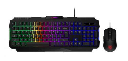 FORGE GK100 COMBO LS Kit Gamer de Teclado y Mouse MSI FORGE GK100, Alámbrico, USB, Negro, Español