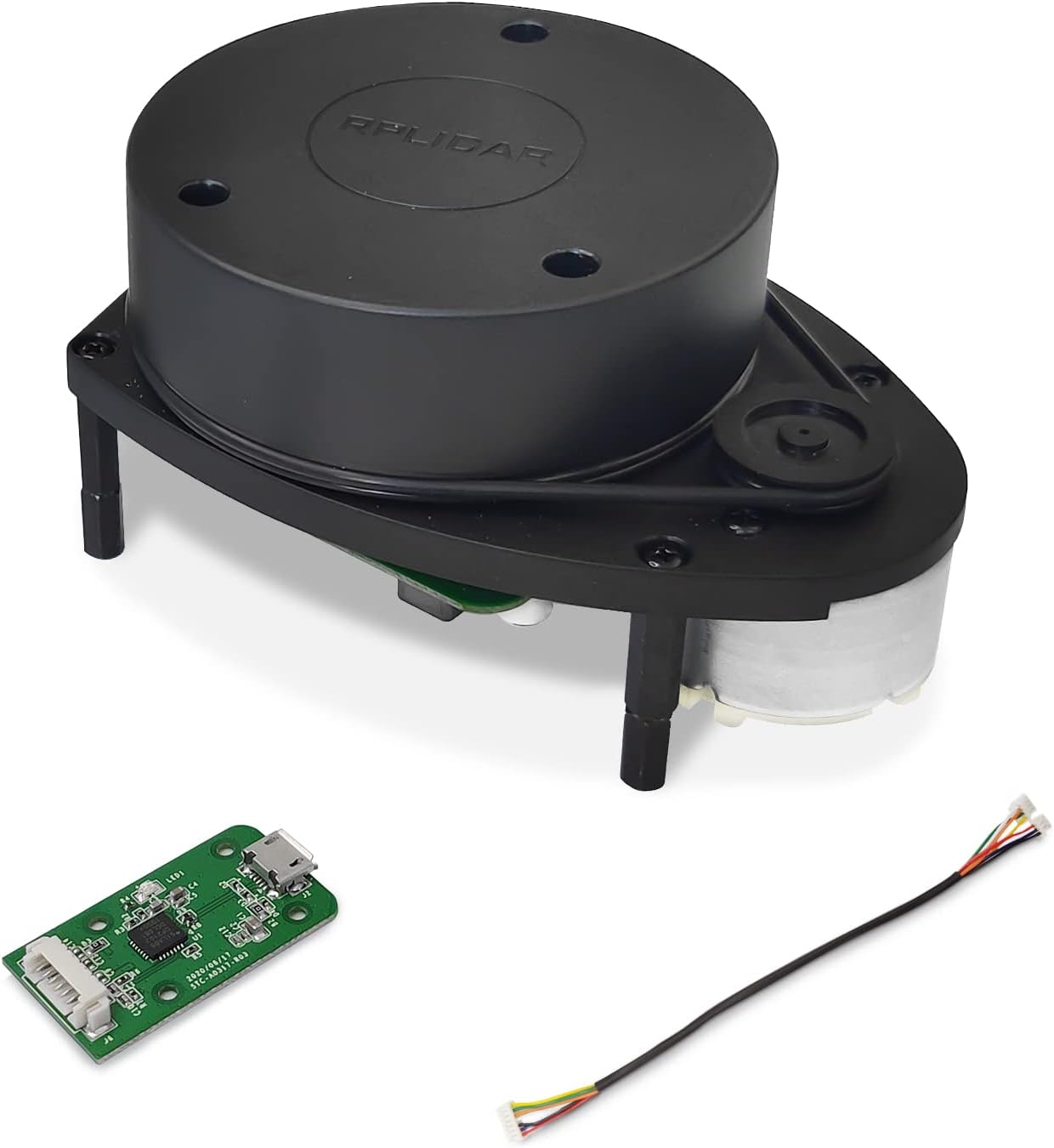 RPLIDAR A1M8  Slamtec RPLIDAR A1M8 2D 360 grados 12 metros de radio de escaneo LIDAR sensor escáner para evitar obstáculos y navegación de robots 