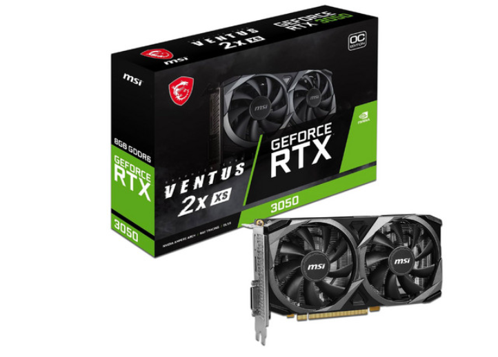 GEFORCE RTX 3050 TARJETA DE VIDEO MSI NVIDIA GEFORCE RTX 3050 OC PCIE4 X 8/8GB/GDDR6/ESTANDAR/1HDMI/1XDP/DL-DVI-D X 1GAMA MEDIA /GAMER