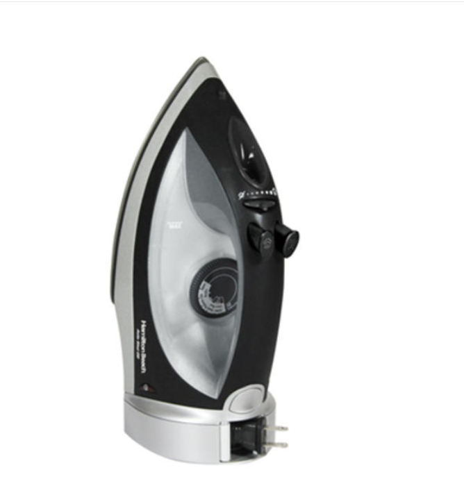 14210R Nonstick Iron w/Retractable Cord, Adj Steam, ASO, 1200WPP, White/Black