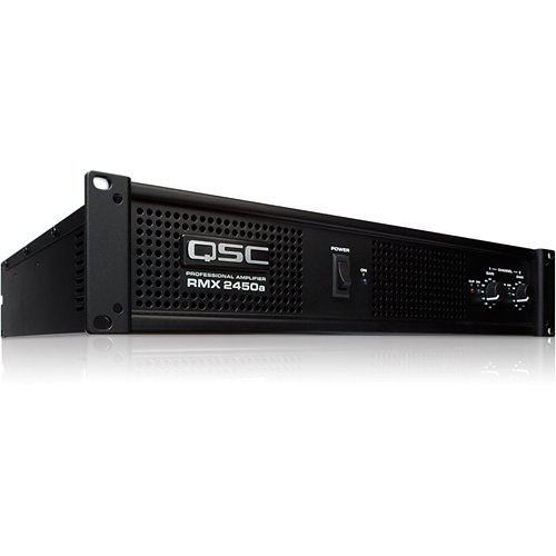 RMX 2450a QSC RMX 2450A 2-Channel Professional Power Amplifier, 500/750/1200W at 8/4/2Ohms Stereo Mode, 1300W at Ohms Bridge Mono Mode, 20Hz-20kHz, 20kOhms Impedance