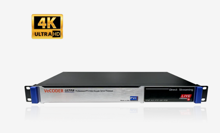 VECODER ULTRA 4K H264/H265 Multichannel HDMI over IP video encoder streaming server to distribute IPTV