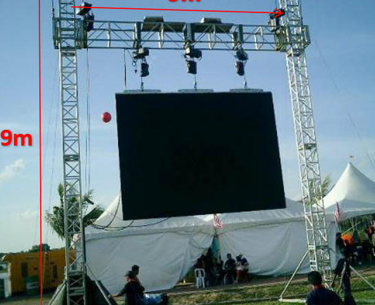 LED Screen Truss to 9x9m
