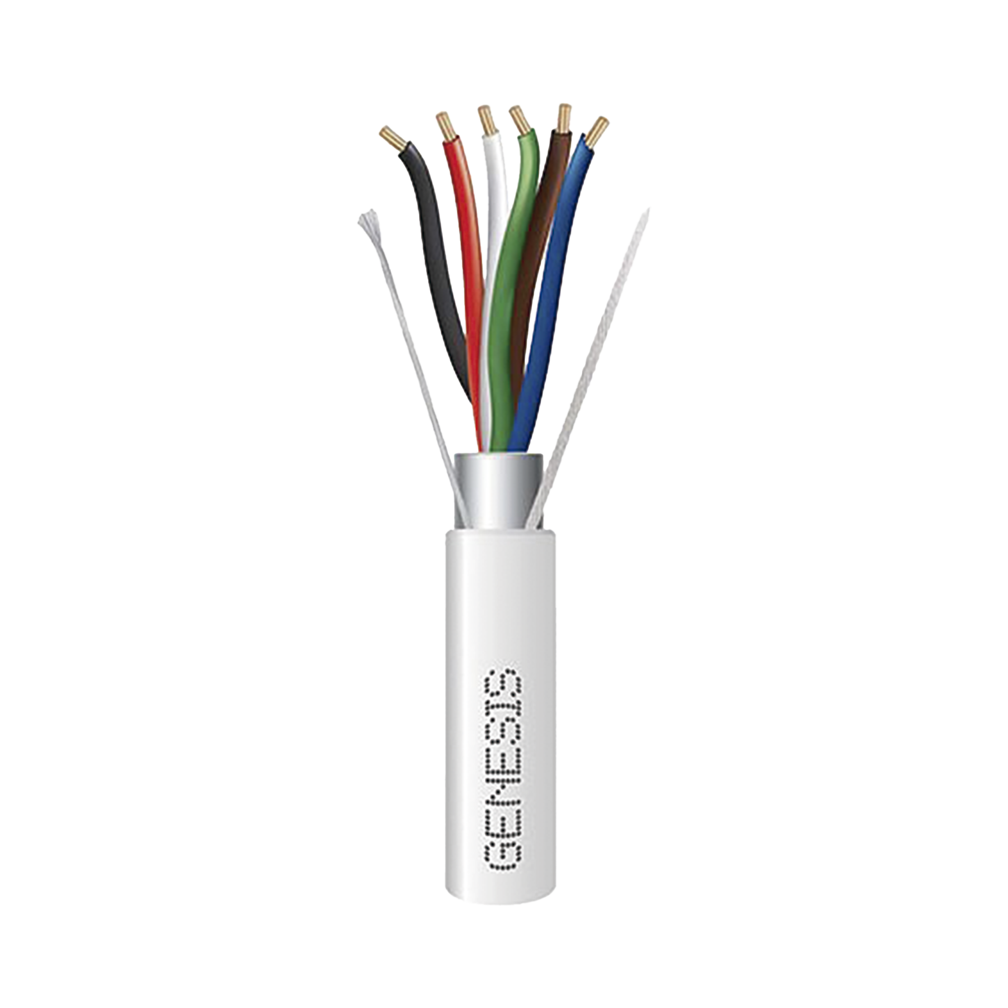 3216-1012 Carrete de 305 Metros / Cable de Cobre / 6 x 18 AWG / Plenum / Color Blanco / Blindado / Para Aplicaciones de Alarmas de Intrusión / Control de Acceso / Automatización / Interfonos y Tv Porteros