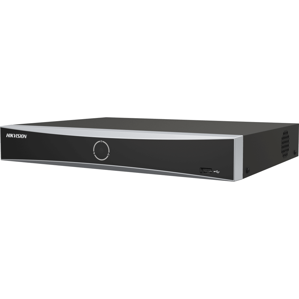 DS-7632NXI-K2(E) [Acusearch] NVR 12 Megapixel (4K) / 32 canales IP / AcuSense (Evita Falsas Alarmas) / Reconocimiento Facial / 2 Bahías de Disco Duro / HDMI en 4K / Sin Puertos PoE+